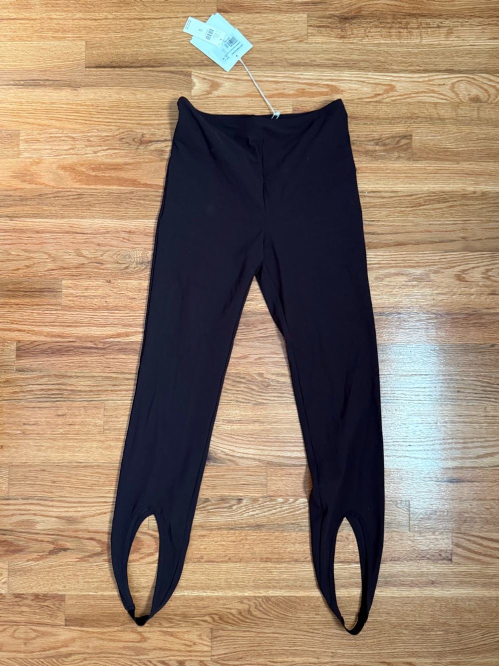 Women's Black Stretch Stirrup Lounge Leggings